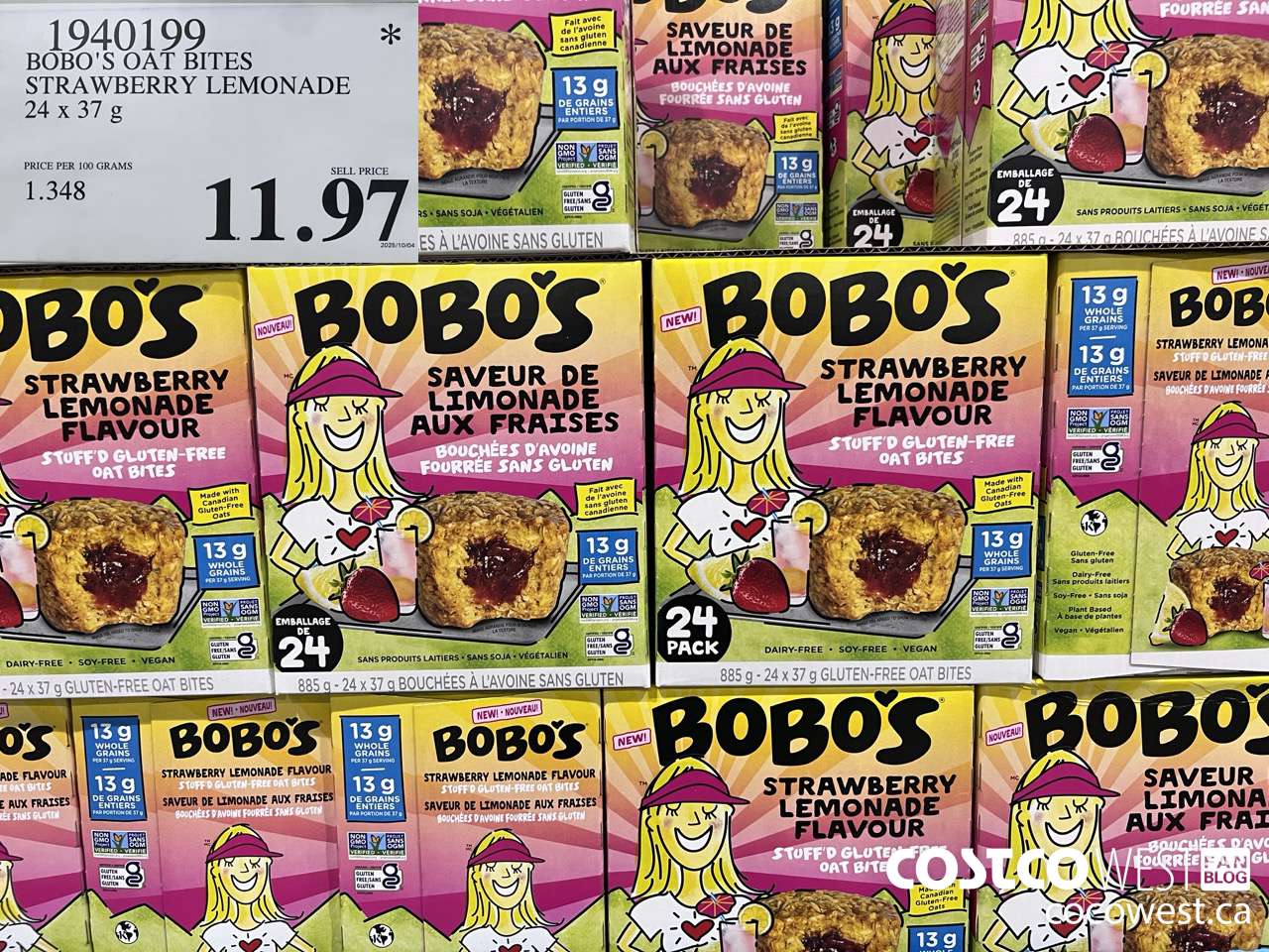 1940199 BOBO'S OAT BITES STRAWBERRY LEMONADE 24 X 37G $11.97