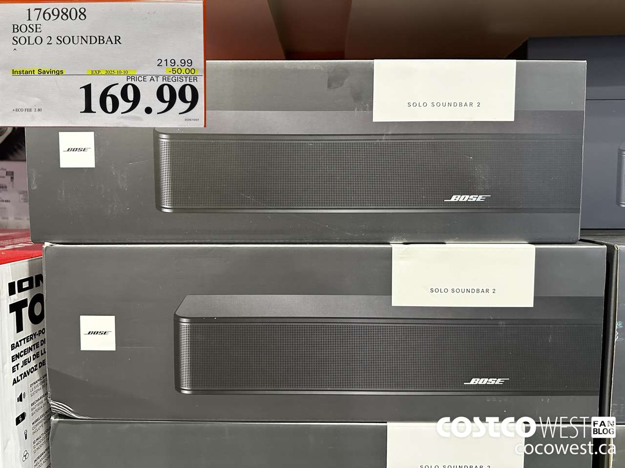1769808 BOSE SOLO 2 SOUNDBAR ($50.00 INSTANT SAVINGS EXPIRES ON 2025-10-10) $169.99