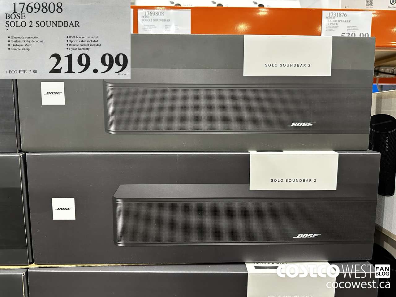 1769808 BOSE SOLO 2 SOUNDBAR $219.99