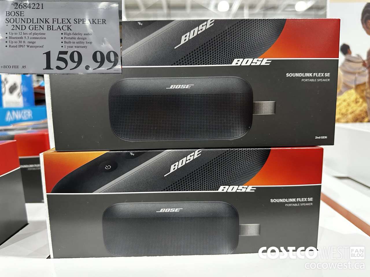 2684221 BOSE SOUNDLINK FLEX SPEAKER 2ND GEN BLACK $159.99