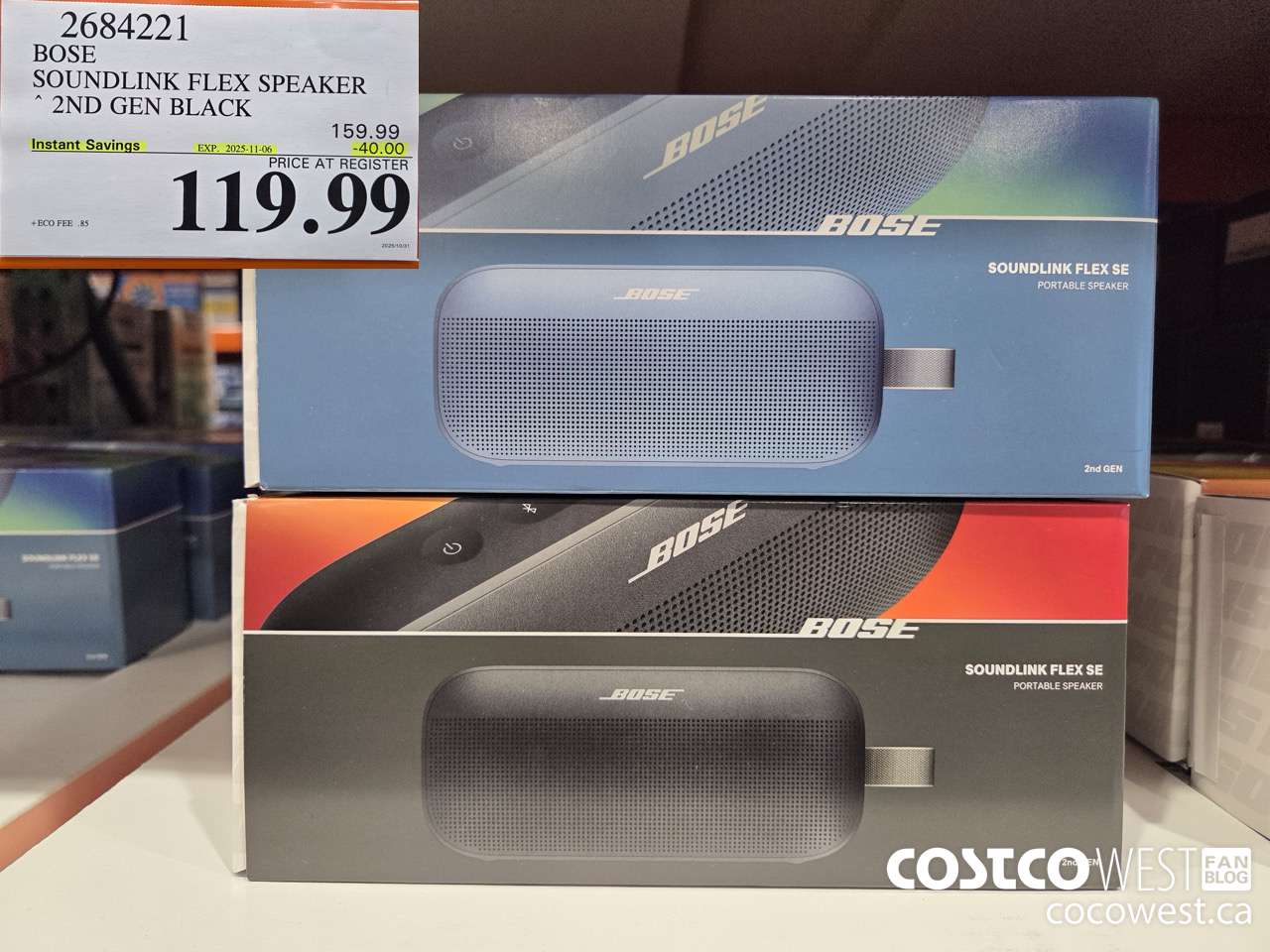 2684221 BOSE SOUNDLINK FLEX SPEAKER 2ND GEN BLACK ($40.00 INSTANT SAVINGS EXPIRES ON 2025-11-06) $119.99