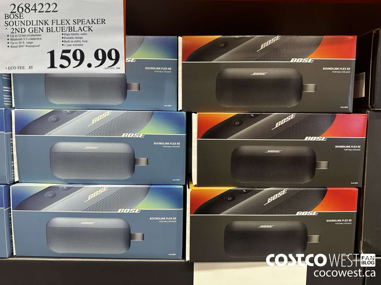 2684222 BOSE SOUNDLINK FLEX SPEAKER 2ND GEN BLUE/BLACK $159.99