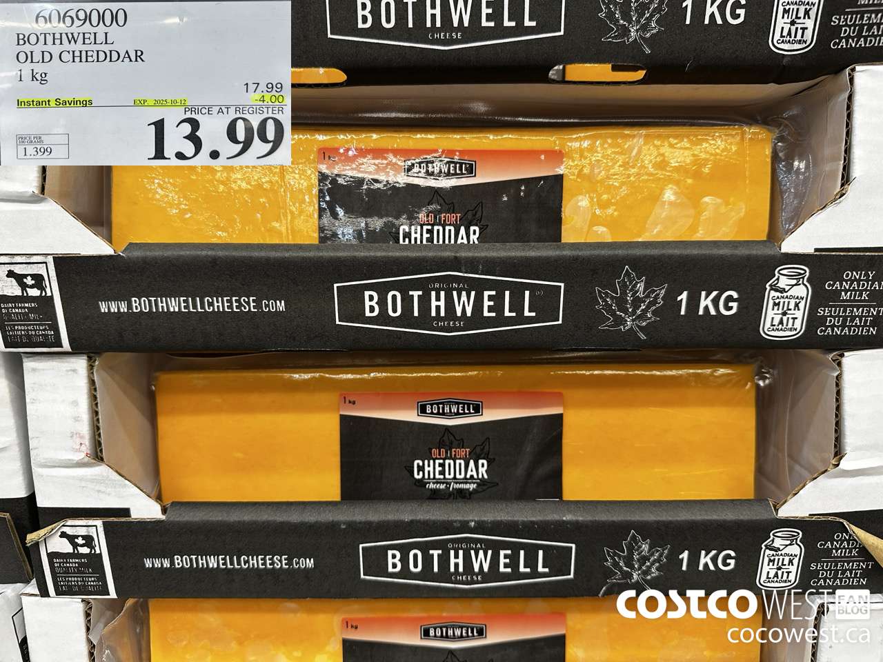 6069000 BOTHWELL OLD CHEDDAR 1 KG 2024-28 ($4.00 INSTANT SAVINGS EXPIRES ON 2025-10-12) $13.99