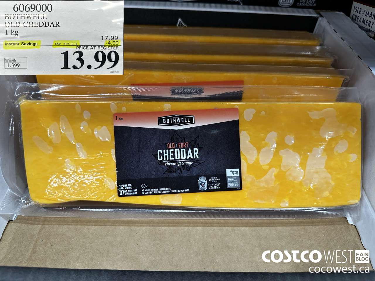6069000 BOTHWELL OLD CHEDDAR 1 KG 2024-28 ($4.00 INSTANT SAVINGS EXPIRES ON 2025-10-12) $13.99