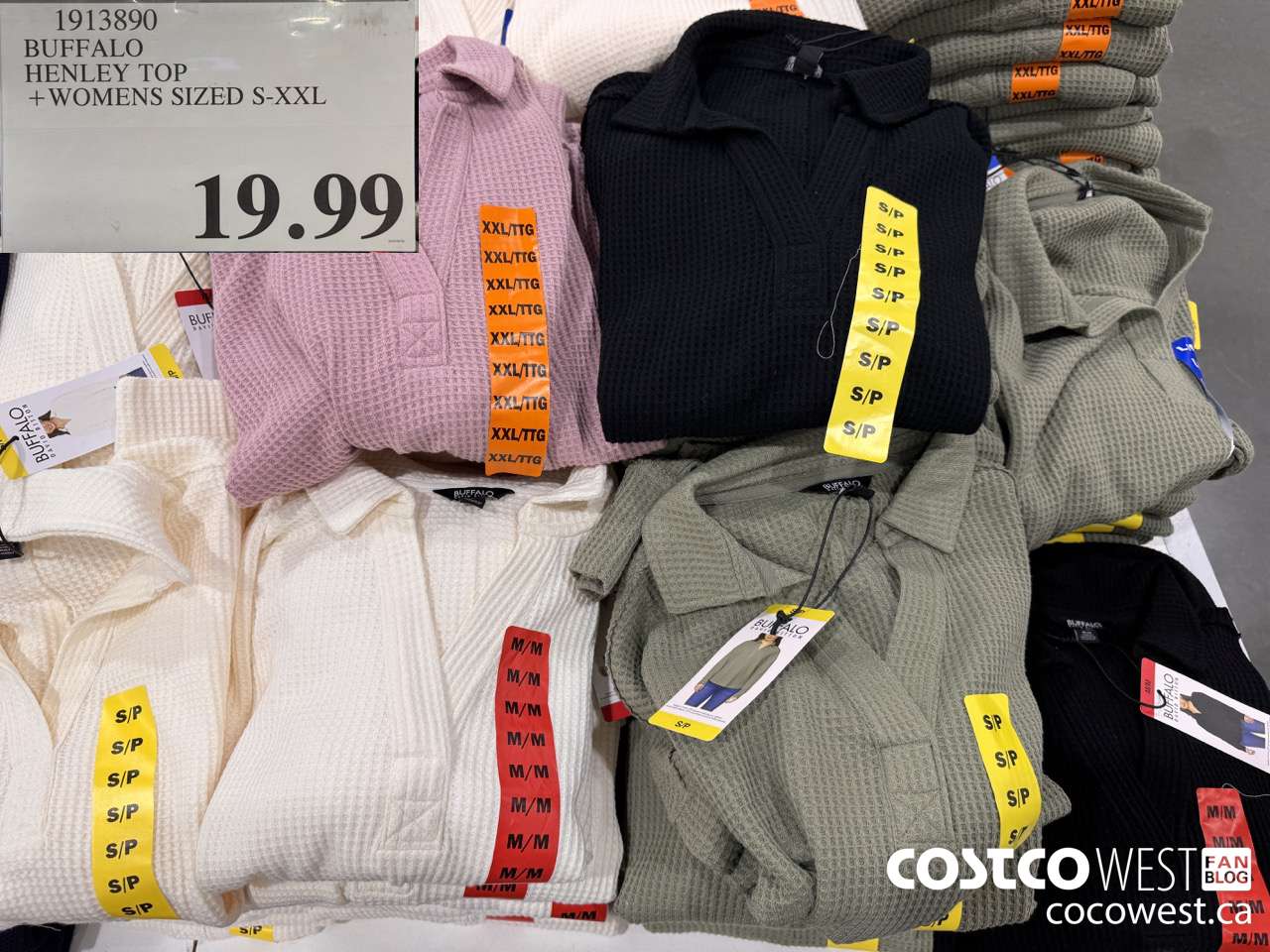 1913890 BUFFALO HENLEY TOP WOMENS SIZED S-XXL $19.99