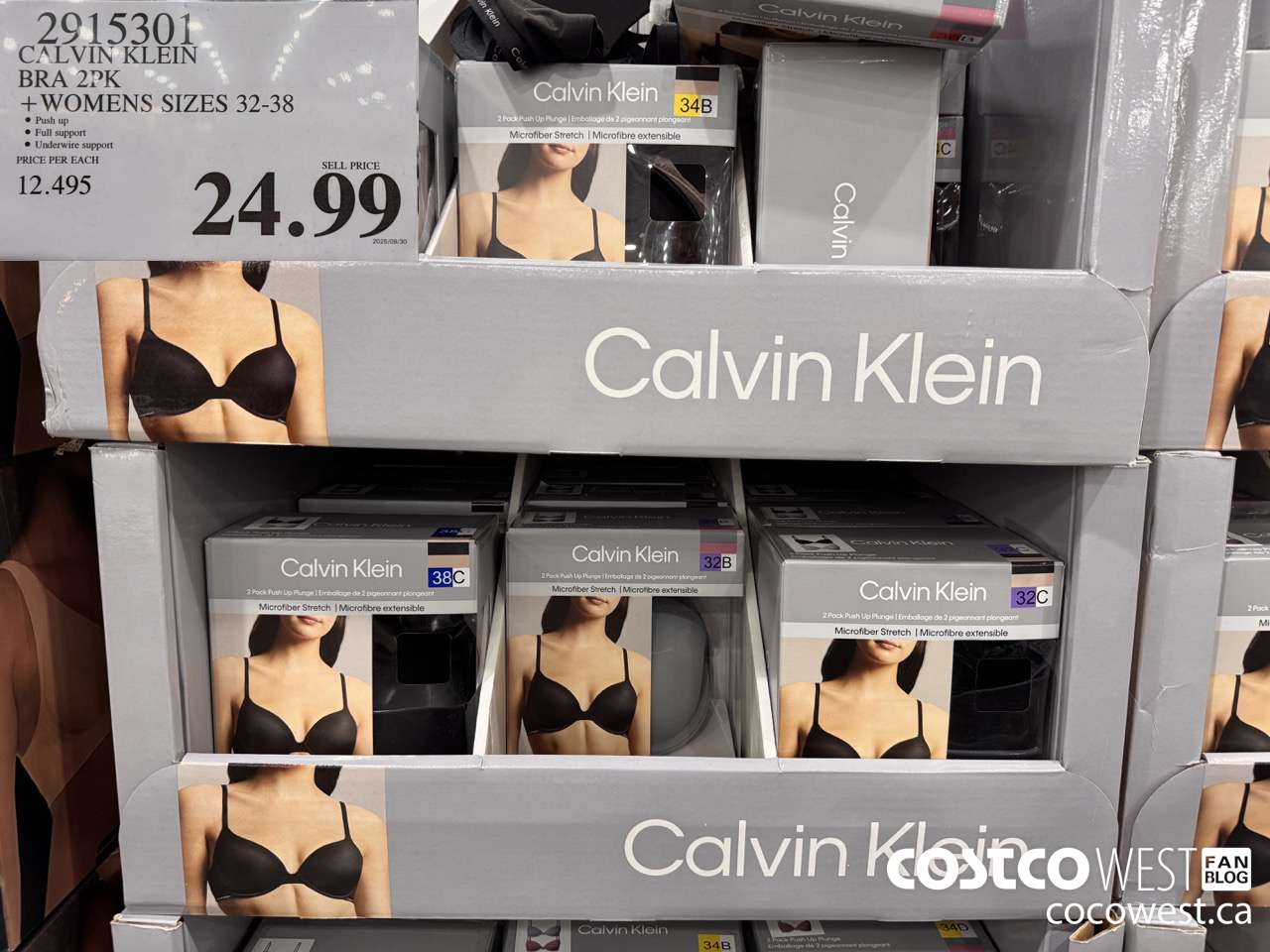 2915301 CALVIN KLEIN BRA 2PK WOMENS SIZES 32-38 $24.99