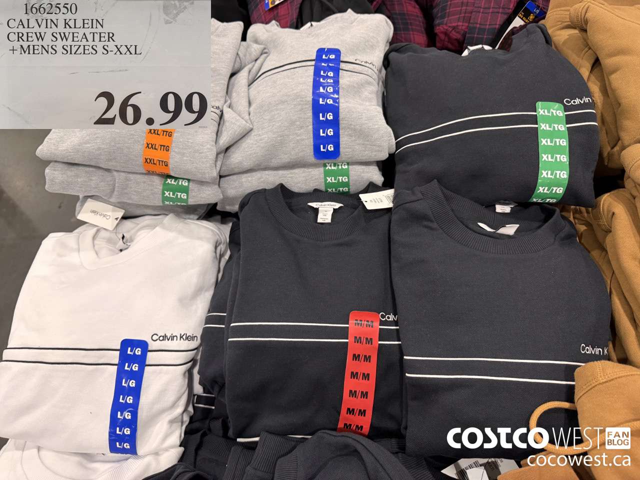 1662550 CALVIN KLEIN CREW SWEATER MENS SIZES S-XXL $26.99