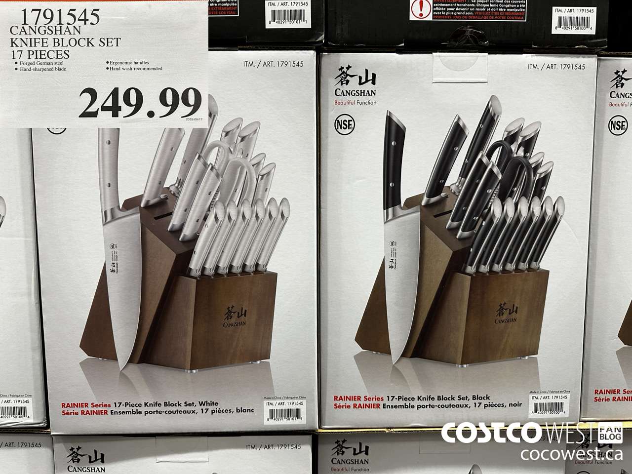 1791545 CANGSHAN KNIFE BLOCK SET 17 PIECES $249.99