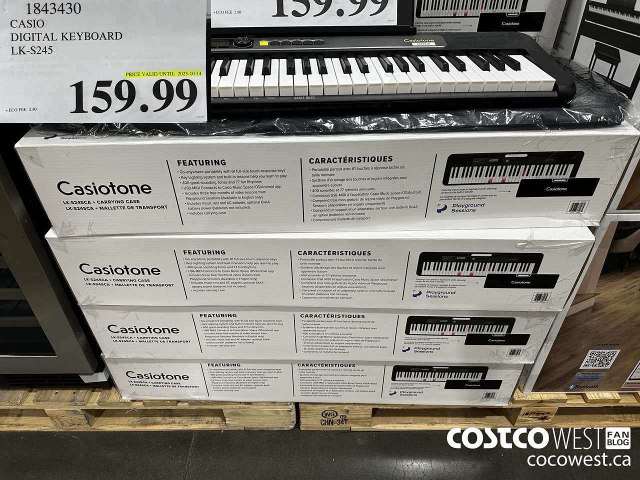 1843430 CASIO DIGITAL KEYBOARD LK-S245 (EXPIRES ON 2025-10-14) $159.99