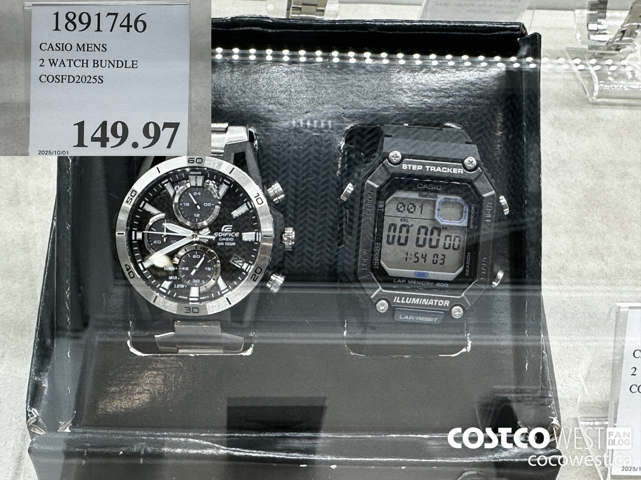1891746 CASIO MENS 2 WATCH BUNDLE COSFD2025S $149.97