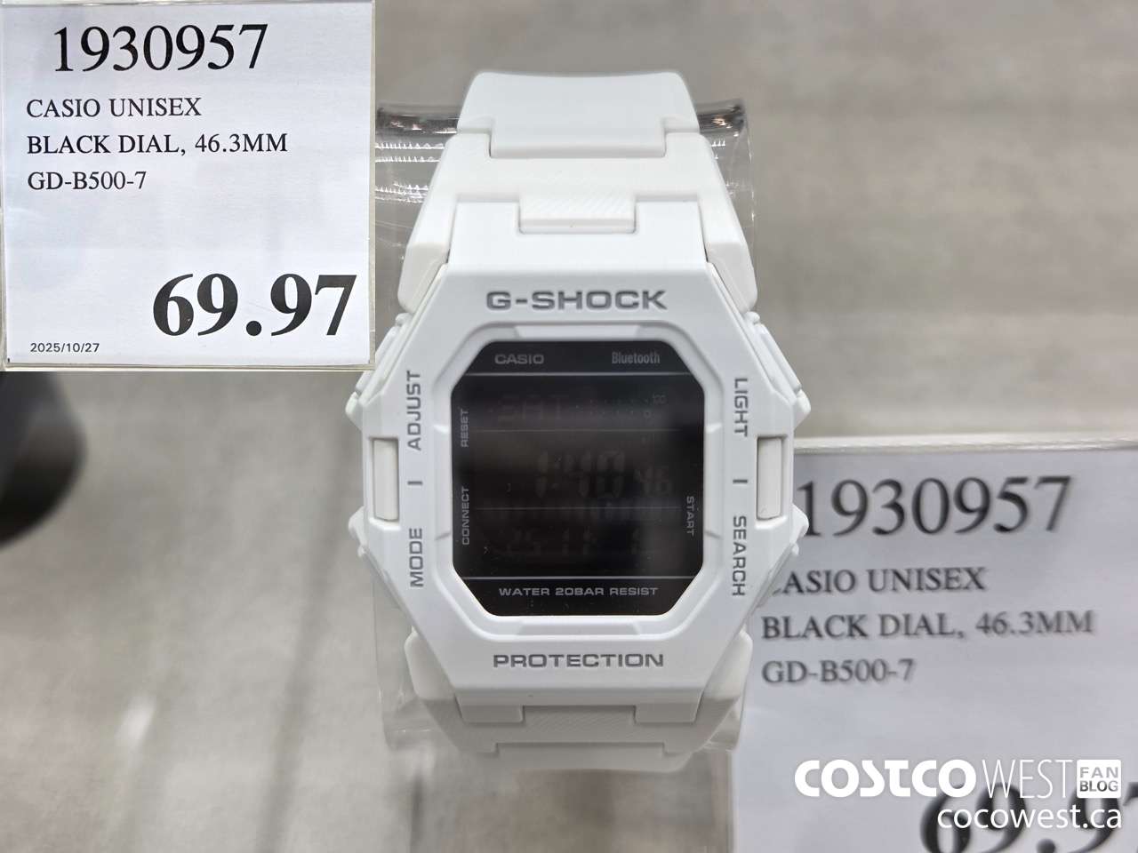 1930957 CASIO UNISEX BLACK DIAL 46.3MM GD-B500-7 $69.97