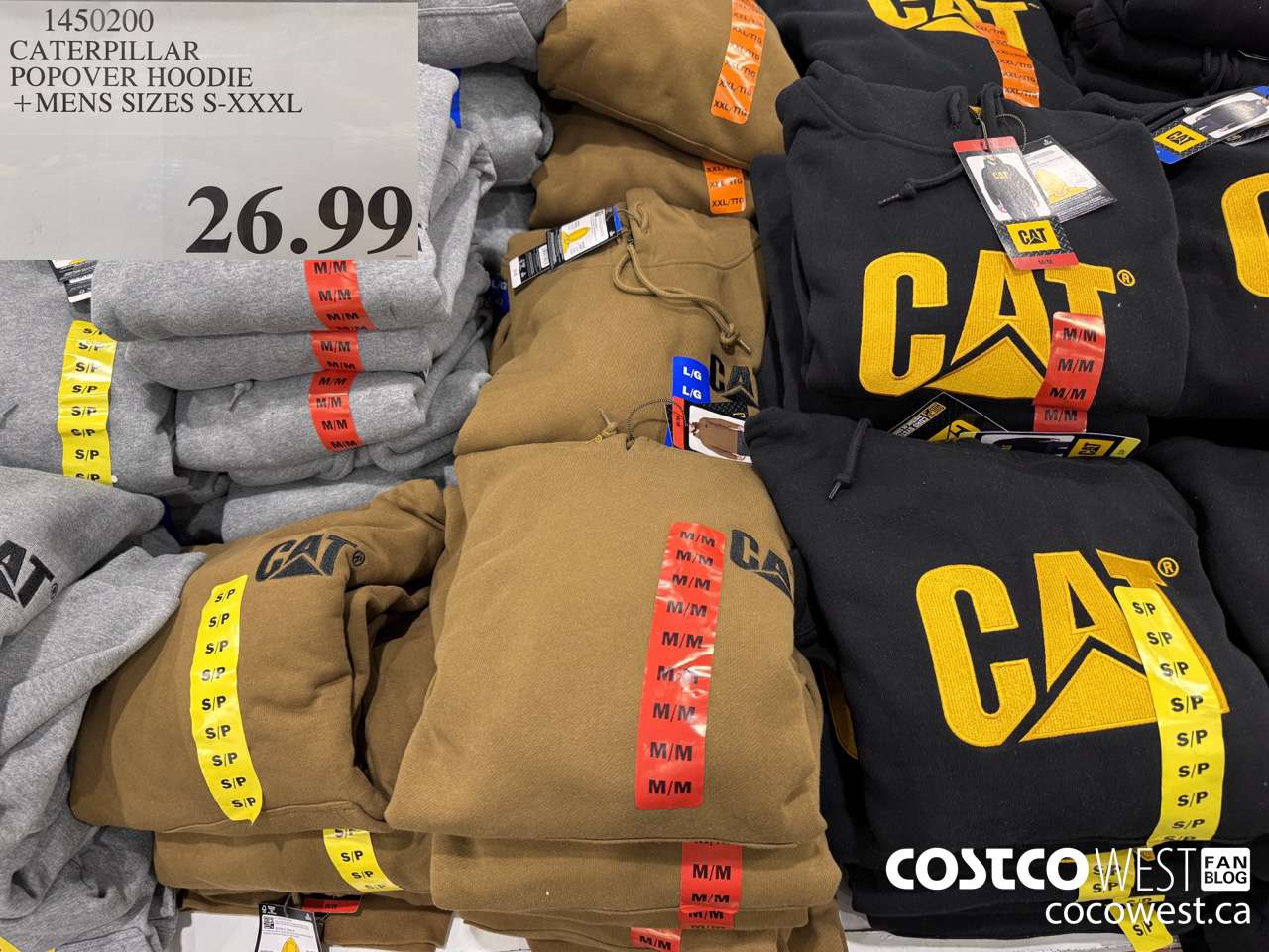 1450200 CATERPILLAR POPOVER HOODIE MENS SIZES S-XXL $26.99