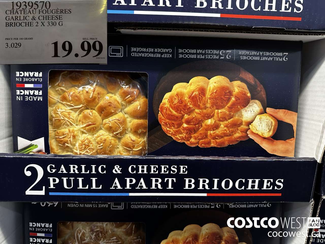 1939570 CHATEAU FOUGERES GARLIC & CHEESE BRIOCHE 2 X 330G $19.99