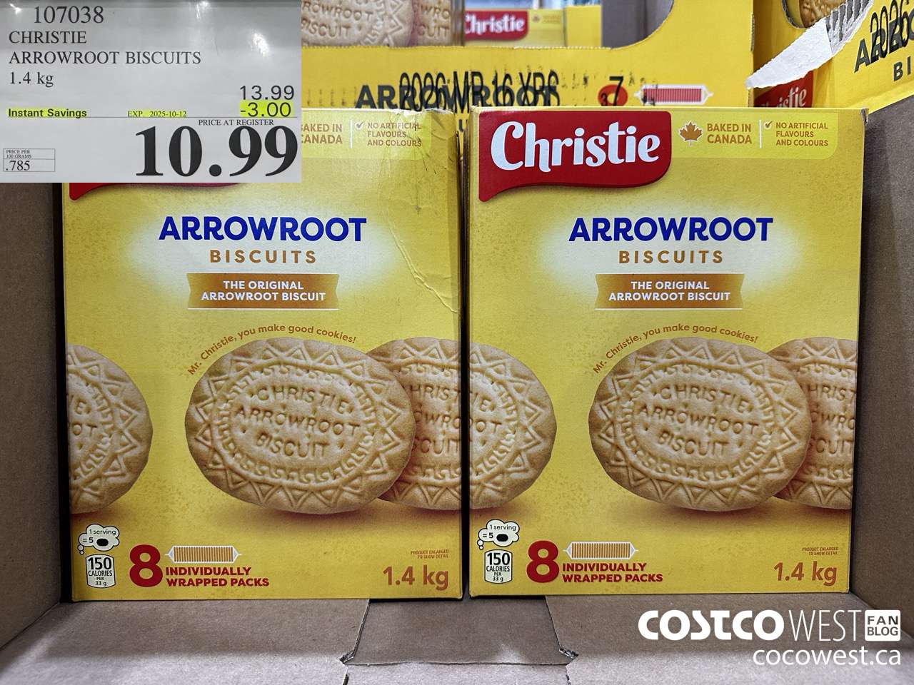 107038 CHRISTIE ARROWROOT BISCUITS 1.4 KG ($3.00 INSTANT SAVINGS EXPIRES ON 2025-10-12) $10.99