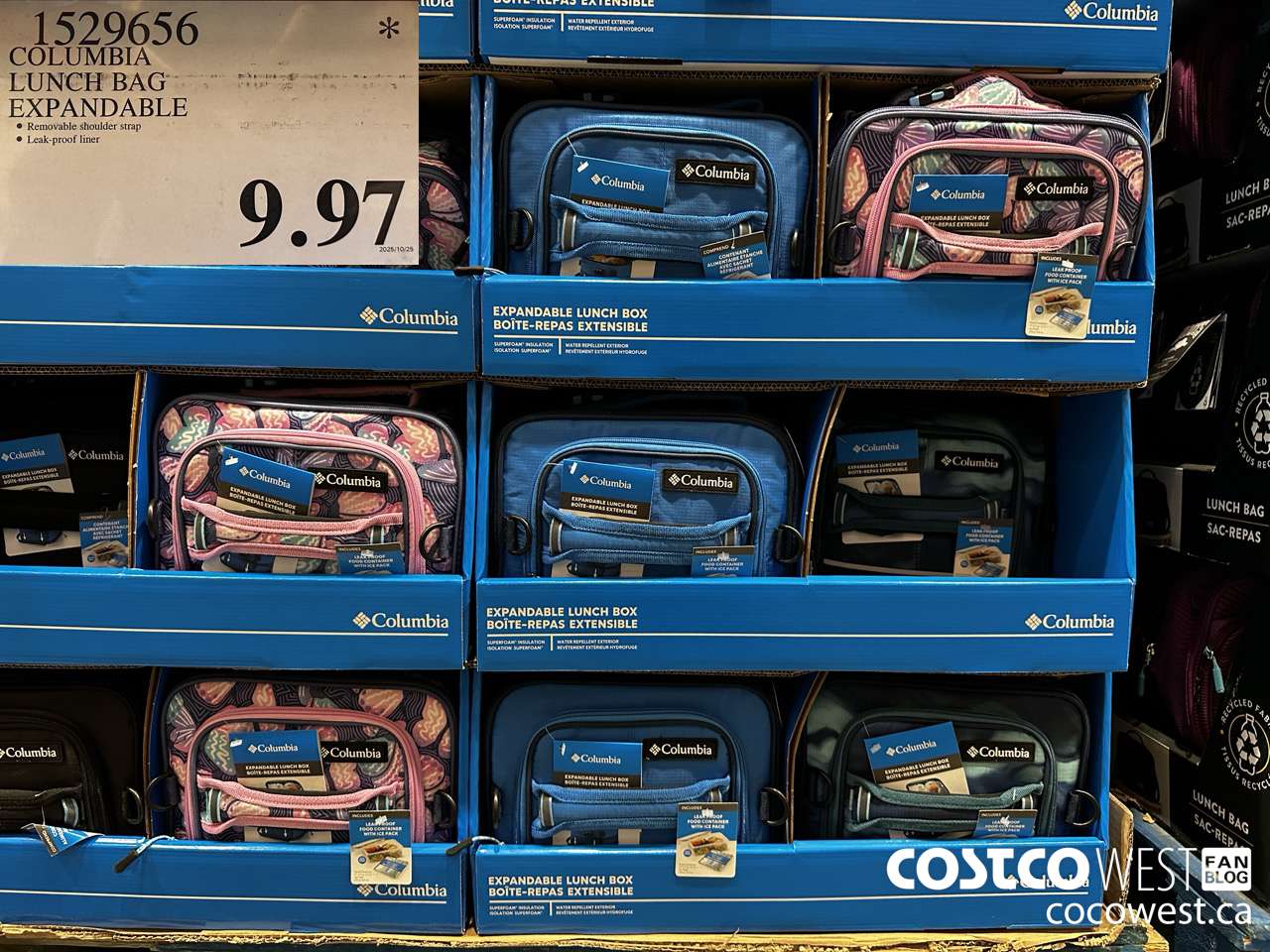 1529656 COLUMBIA LUNCH BAG EXPANDABLE $9.97