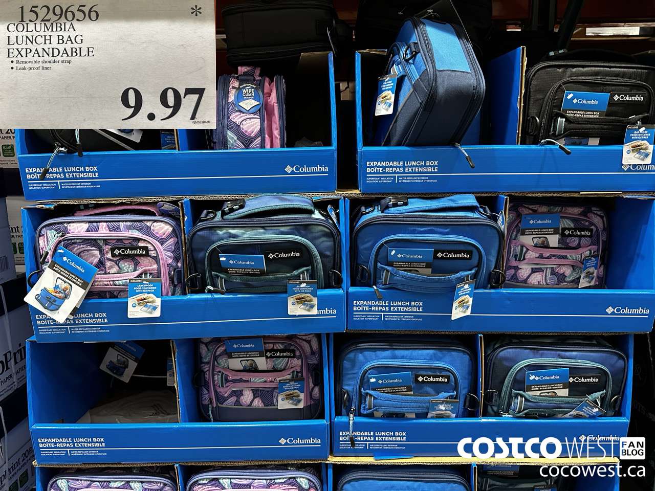 1529656 COLUMBIA LUNCH BAG EXPANDABLE $9.97