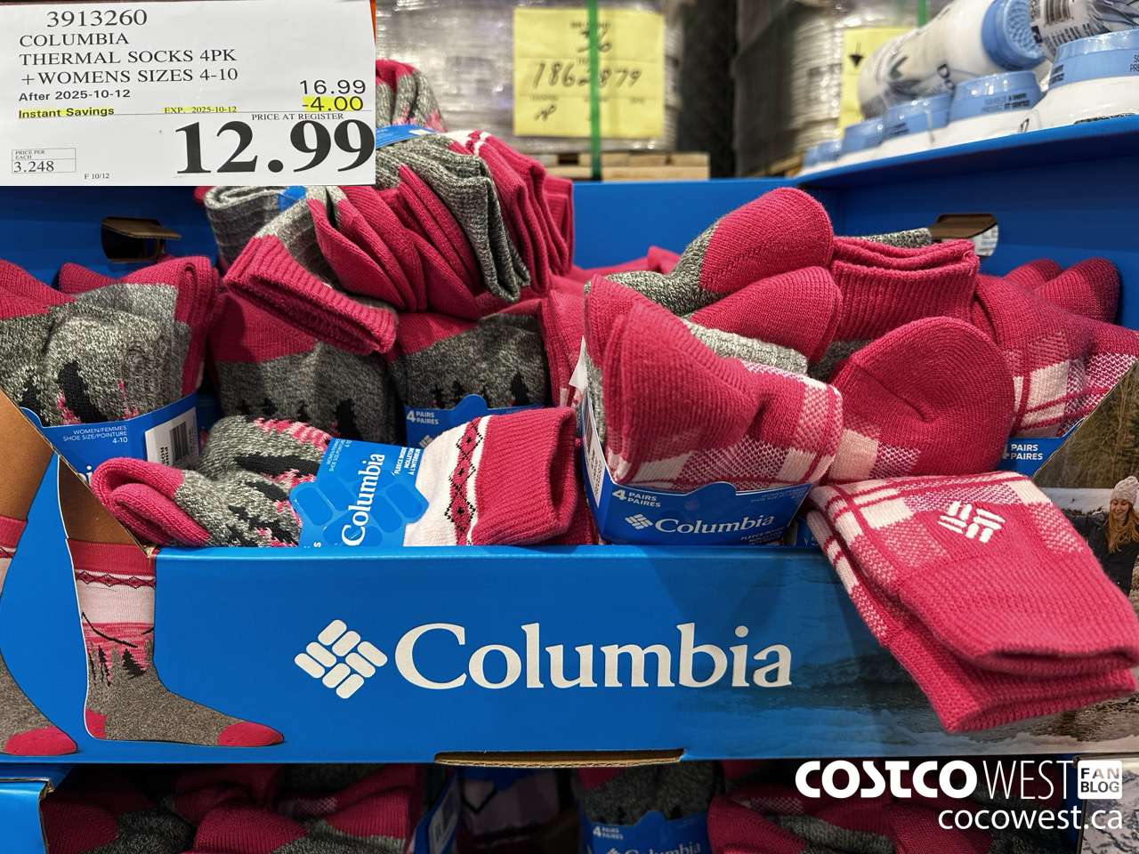 3913260 COLUMBIA THERMAL SOCKS 4PK WOMENS SIZES 4-10 ($4.00 INSTANT SAVINGS EXPIRES ON 2025-10-12) $12.99