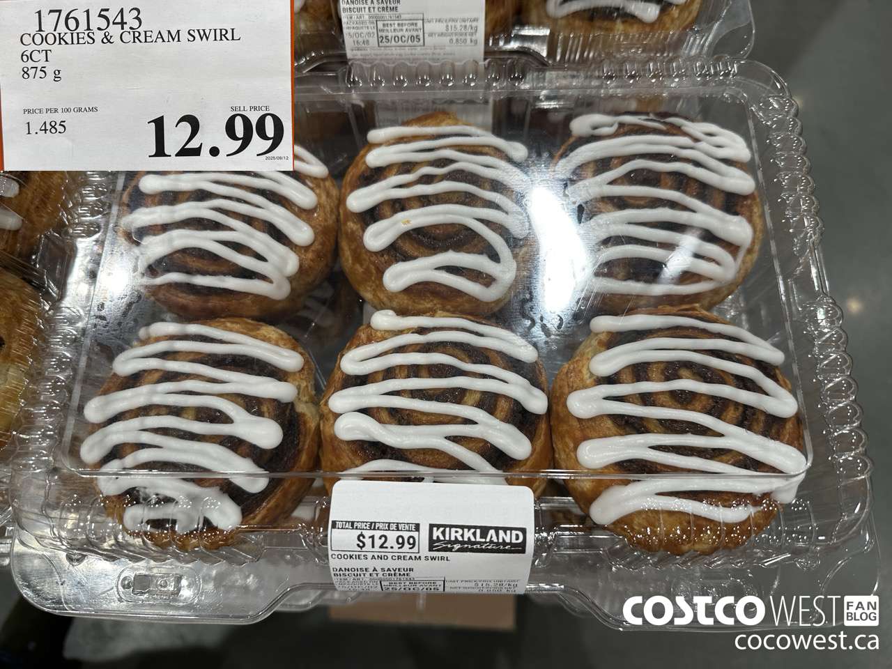 1761543 COOKIES & CREAM SWIRL 6CT 875G $12.99