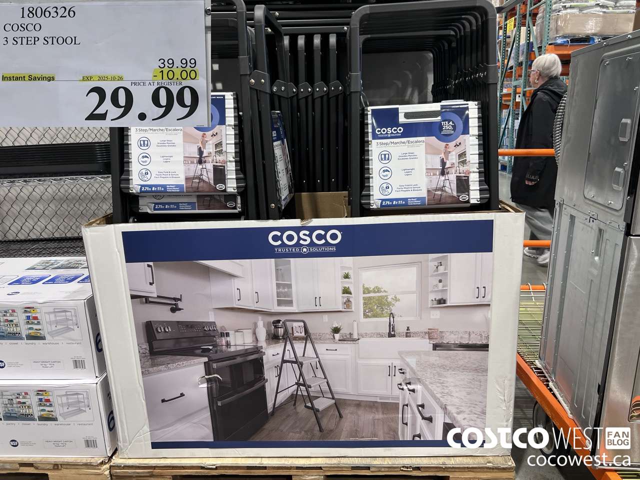 1806326 COSCO 3 STEP STOOL ($10.00 INSTANT SAVINGS EXPIRES ON 2025-10-26) $29.99