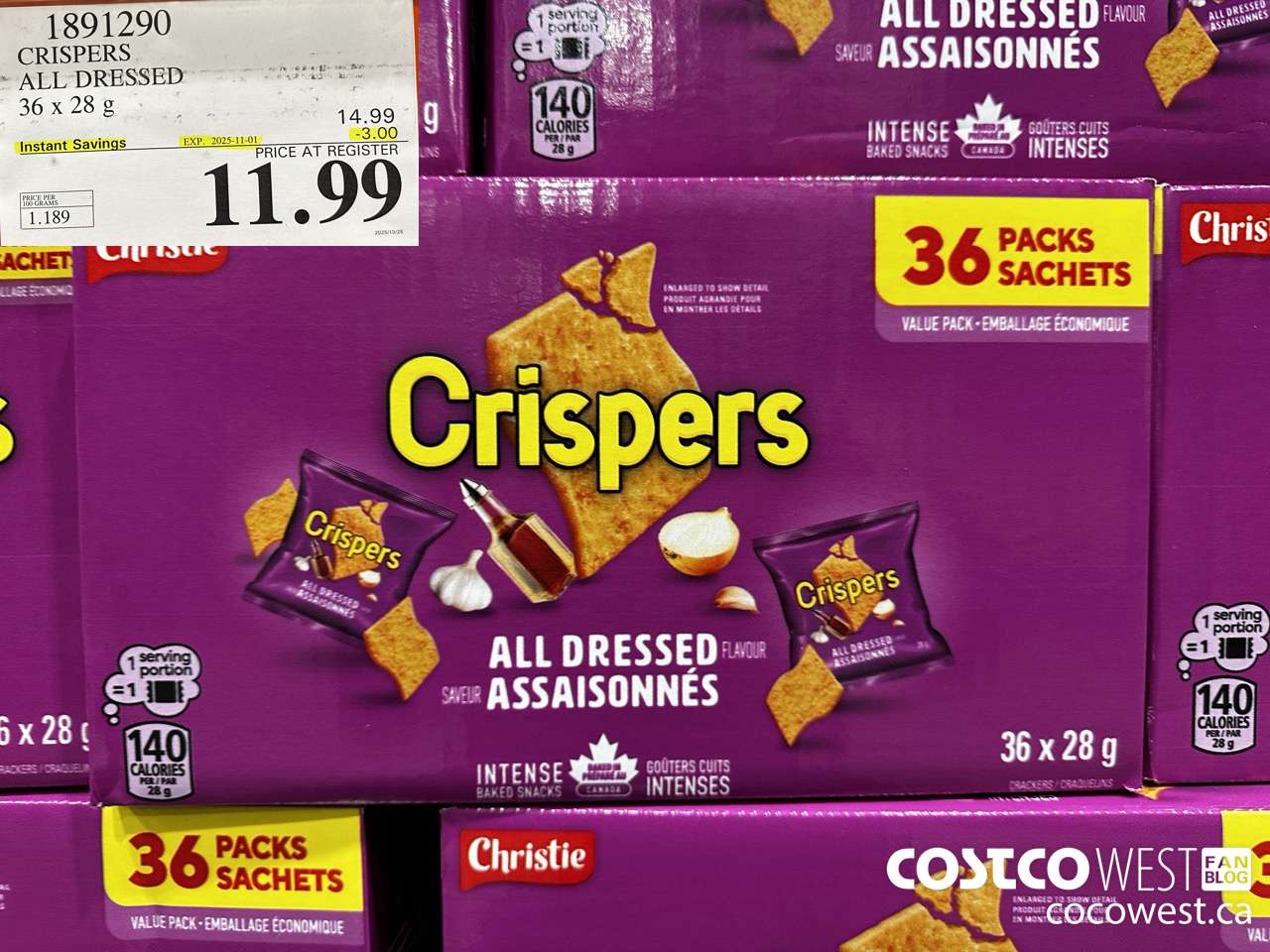 1891290 CRISPERS ALL DRESSED 36 X 28G ($3.00 INSTANT SAVINGS EXPIRES ON 2025-11-01) $11.99