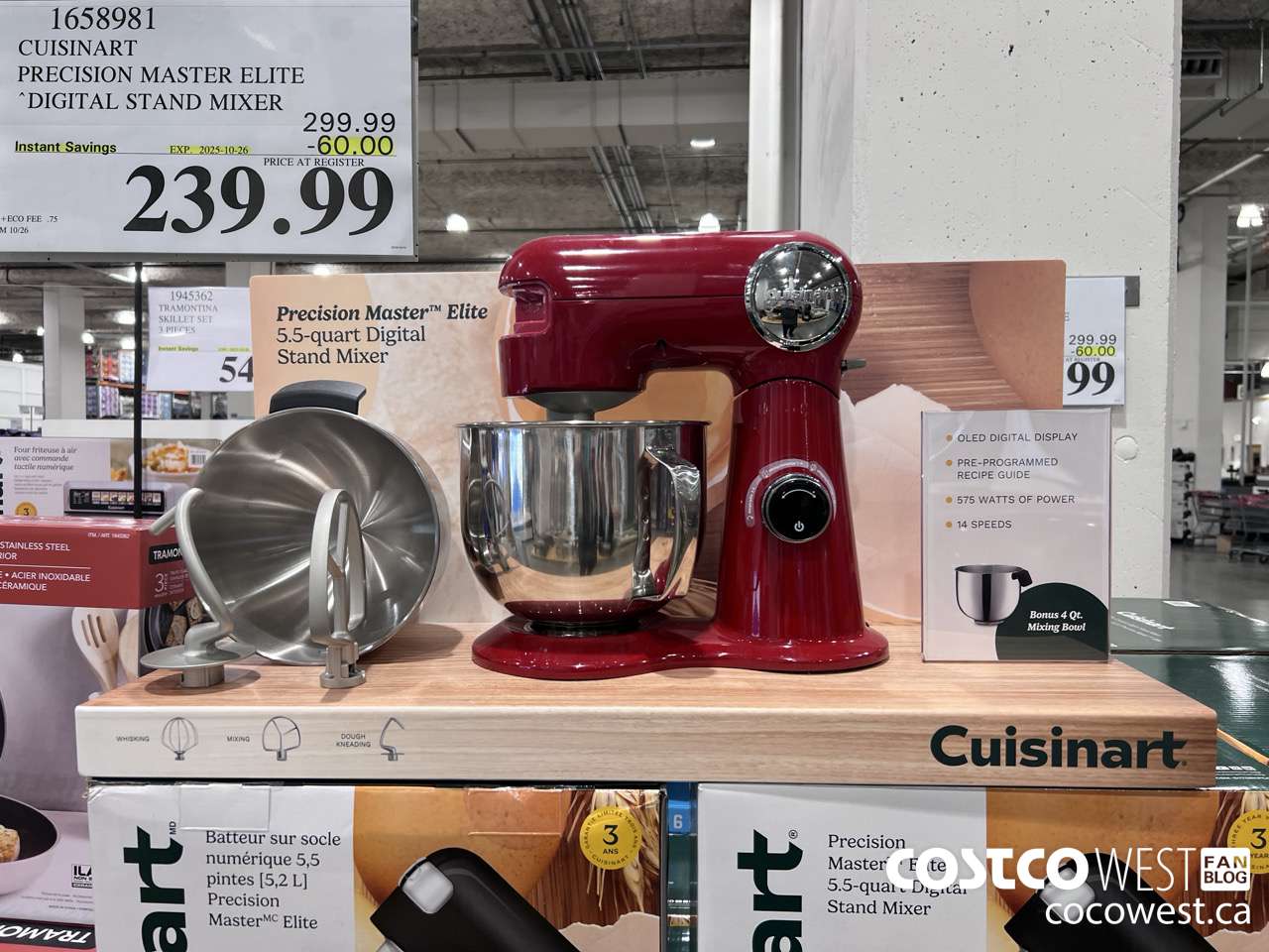 1658981 CUISINART PRECISION MASTER DIGITAL STAND MIXER ($60.00 INSTANT SAVINGS EXPIRES ON 2025-10-26) $239.99