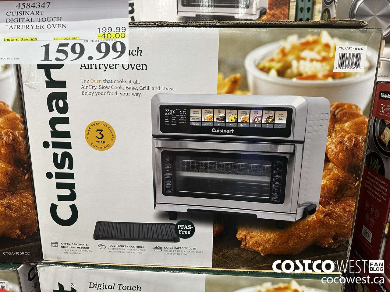 4584347 CUSINART DIGITAL AIR FRYER OVEN ($40.00 INSTANT SAVINGS EXPIRES ON 2025-10-26) $159.99