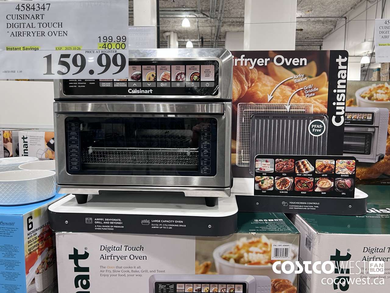 4584347 CUSINART DIGITAL AIR FRYER OVEN ($40.00 INSTANT SAVINGS EXPIRES ON 2025-10-26) $159.99