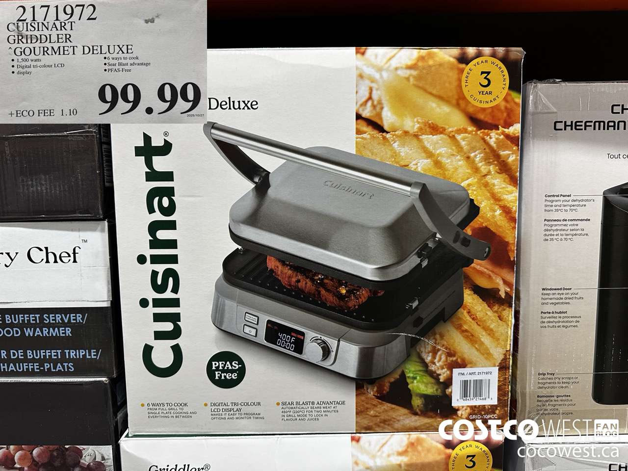 2171972 CUSINART GRIDDLER GOURMET DELUXE $99.99