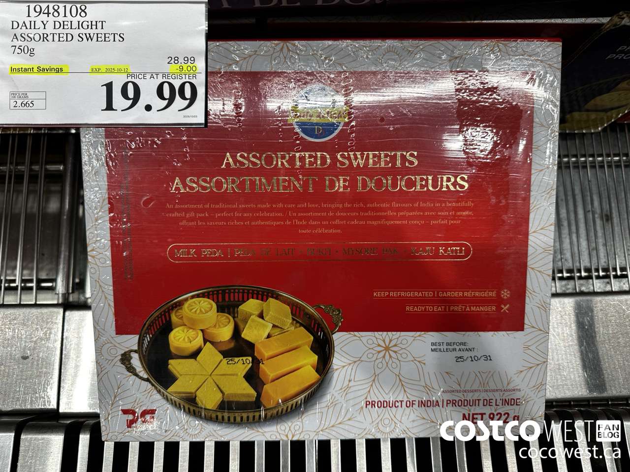 1948108 DAILY DELIGHTS ASSORTED SWEETS 750G ($9.00 INSTANT SAVINGS EXPIRES ON 2025-10-12) $19.99