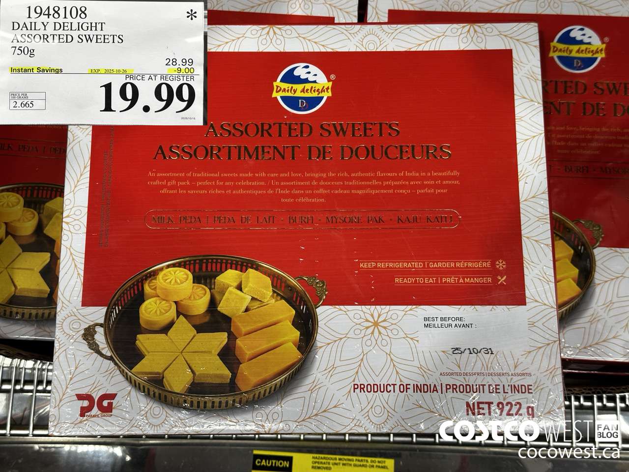 1948108 DAILY DELIGHTS ASSORTED SWEETS 750G ($9.00 INSTANT SAVINGS EXPIRES ON 2025-10-26) $19.99