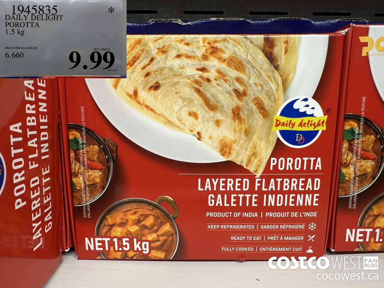 1945835 DAILY DELIGHT POROTTA 1.5KG $9.99