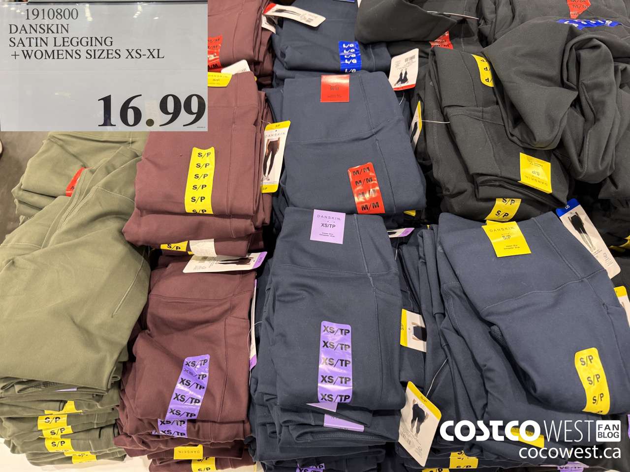 1910800 DANSKIN SATIN LEGGING WOMENS SIZES XS-XL $16.99