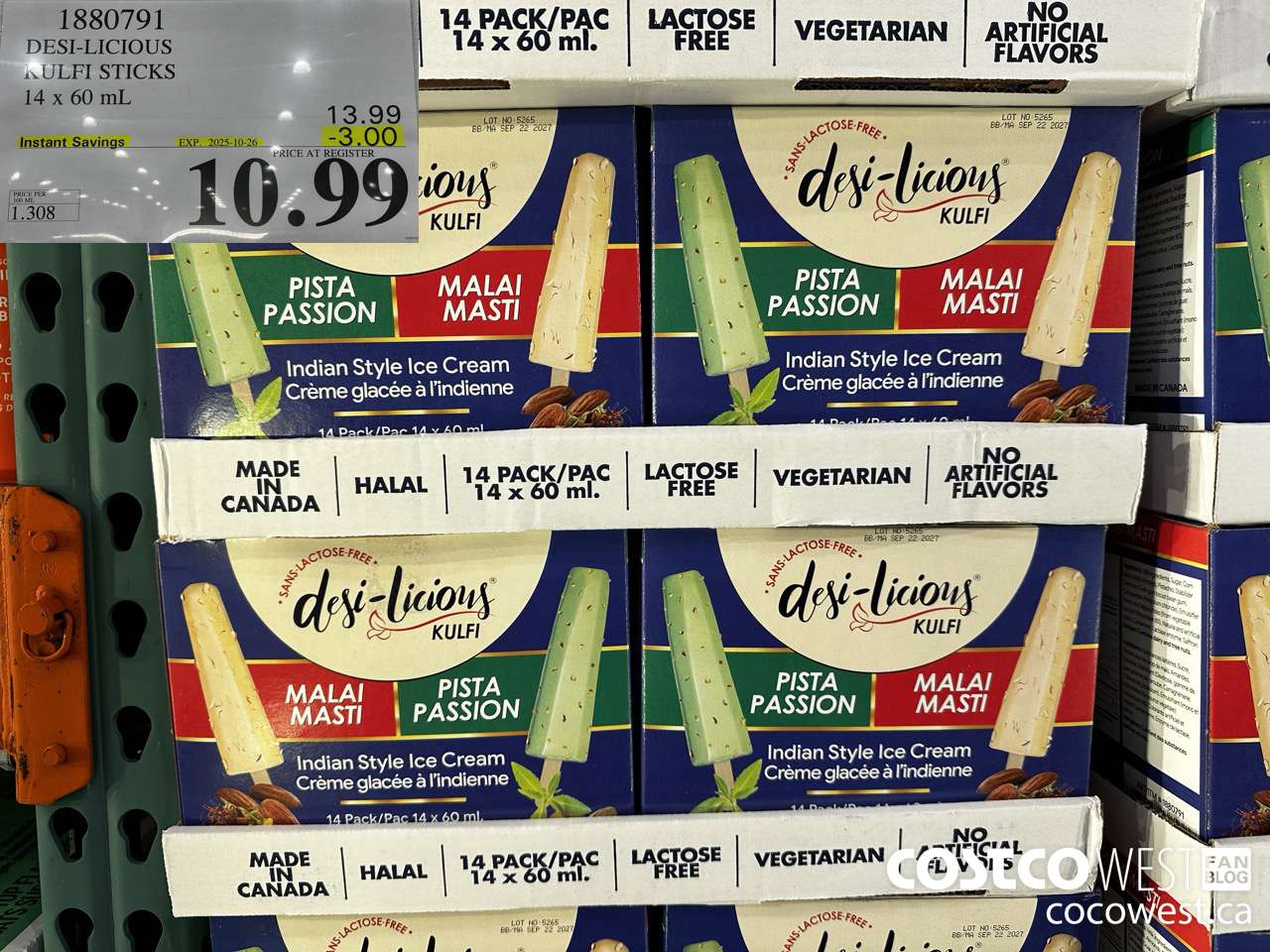1880791 DESI-LICIOUS KULFI STICKS 14 X 60ML ($3.00 INSTANT SAVINGS EXPIRES ON 2025-10-26) $10.99