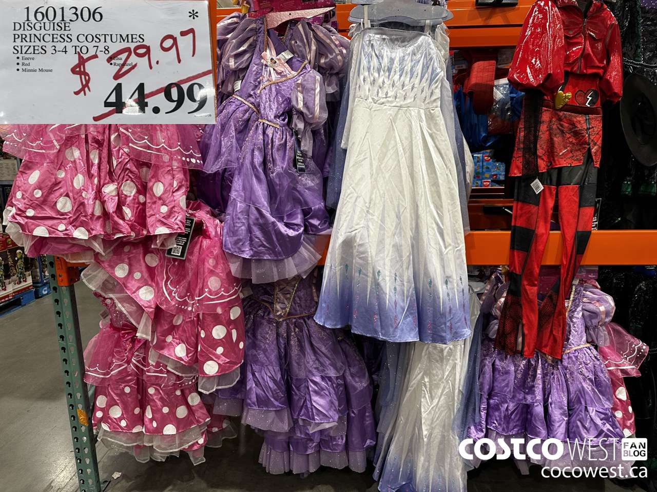 1601306 DISGUISE DISNEY LICENSED COSTUMES SIZES 3/4 TO 7/8 $29.97