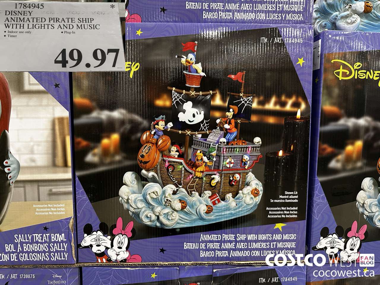 1784945 DISNEY ANIMATED PIRATE SHIP WITH LIGHTS AND MUSIC $49.97