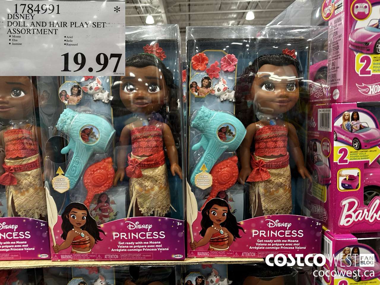 1784991 DISNEY DOLL AND HAIR PLAY SET ASSORTMENT $19.97