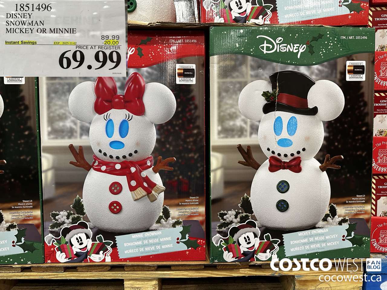 1851496 DISNEY SNOWMAN MICKEY AND MINNIE ($20.00 INSTANT SAVINGS EXPIRES ON 2025-11-02) $69.99