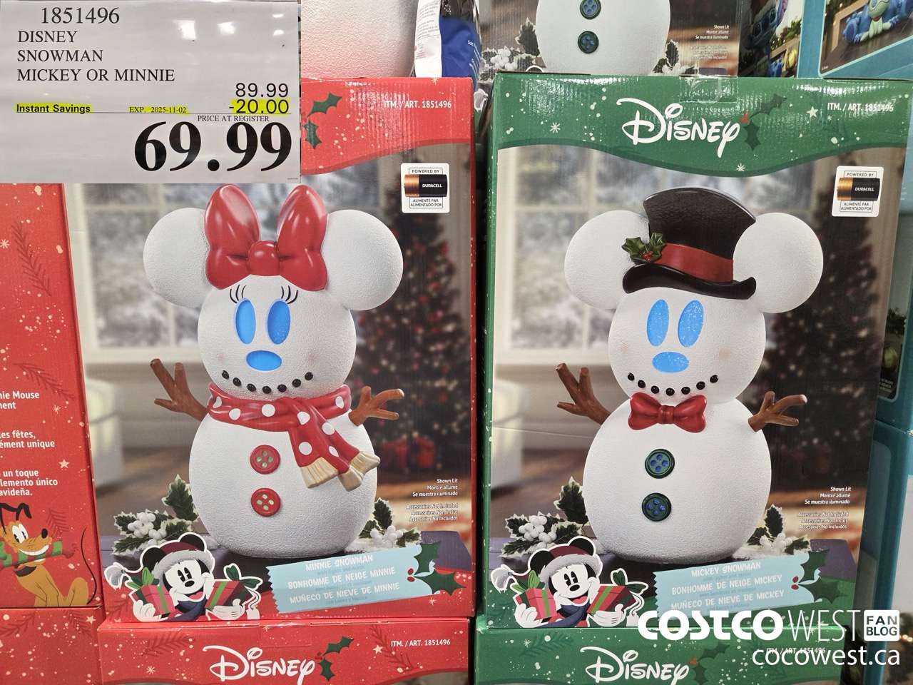 1851496 DISNEY SNOWMAN MICKEY AND MINNIE ($20.00 INSTANT SAVINGS EXPIRES ON 2025-11-02) $69.99