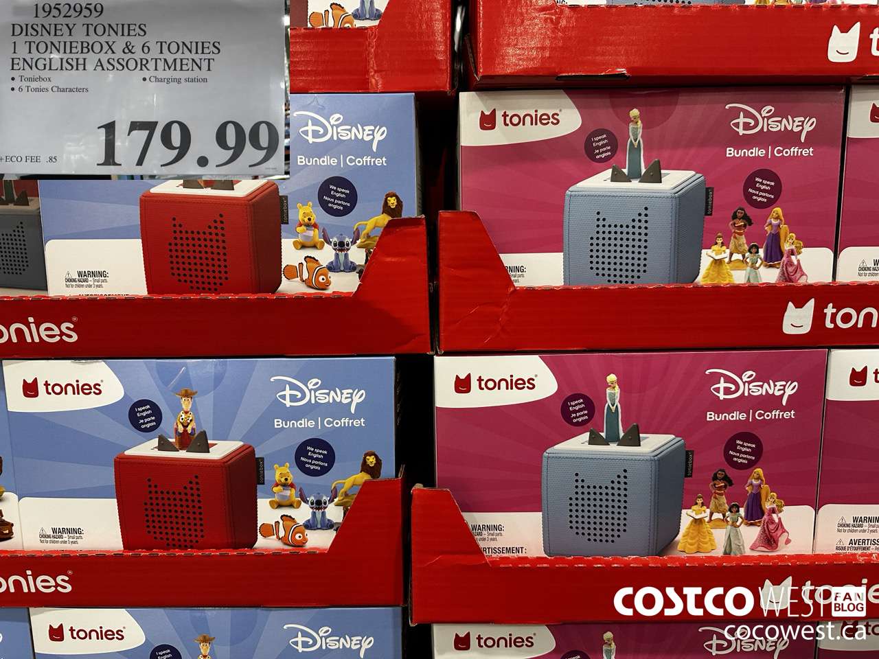 1952959 DISNIE TONIES 1 TONIEBOX & 6 TONIES ENGLISH ASSORTMENT $179.99