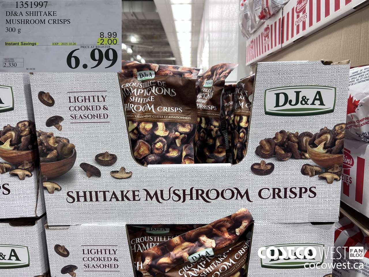1351997 DJ&A SHIITAKE MUSHROOM CRISPS 300 G ($2.00 INSTANT SAVINGS EXPIRES ON 2025-10-26) $6.99