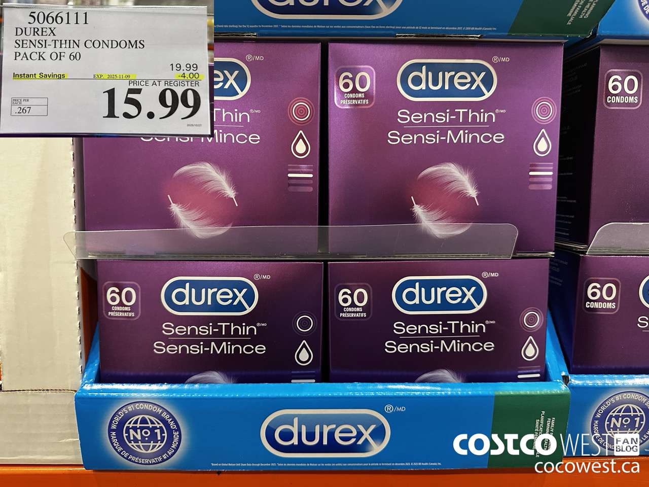 5066111 DUREX SENSI-THIN CONDOMS BOX OF 60 ($4.00 INSTANT SAVINGS EXPIRES ON 2025-11-09) $15.99