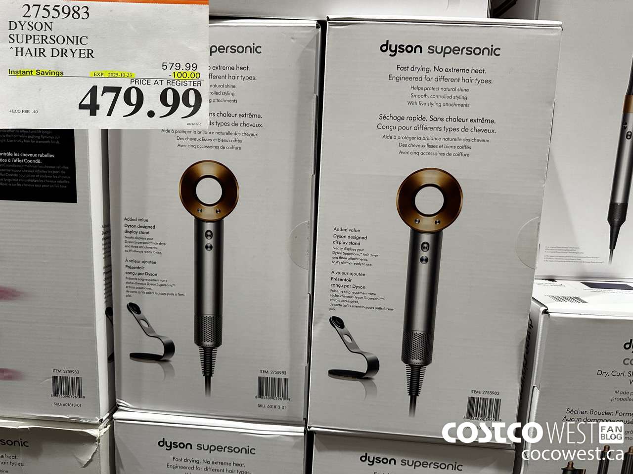 2755983 DYSON SUPERSONIC HAIR DRYER WITH DISPLAY STAND ($100.00 INSTANT SAVINGS EXPIRES ON 2025-10-23) $479.99