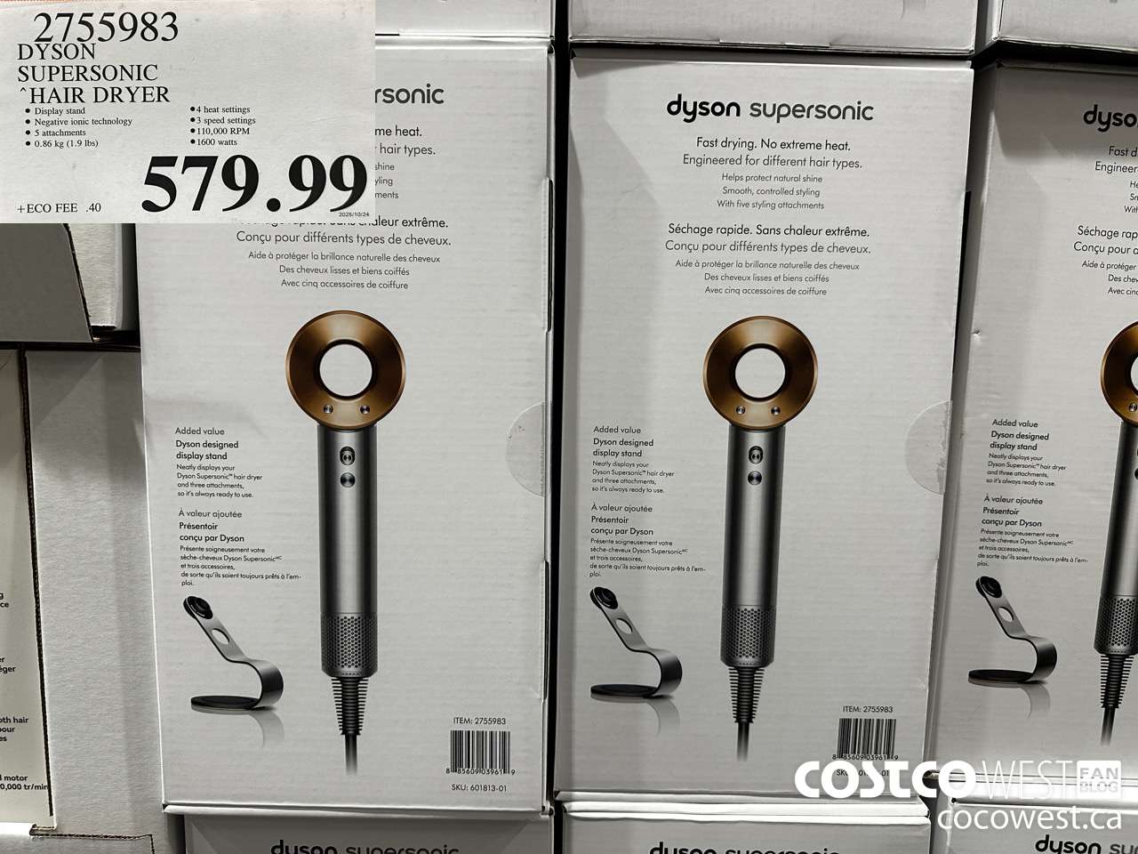 2755983 DYSON SUPERSONIC HAIR DRYER $579.99
