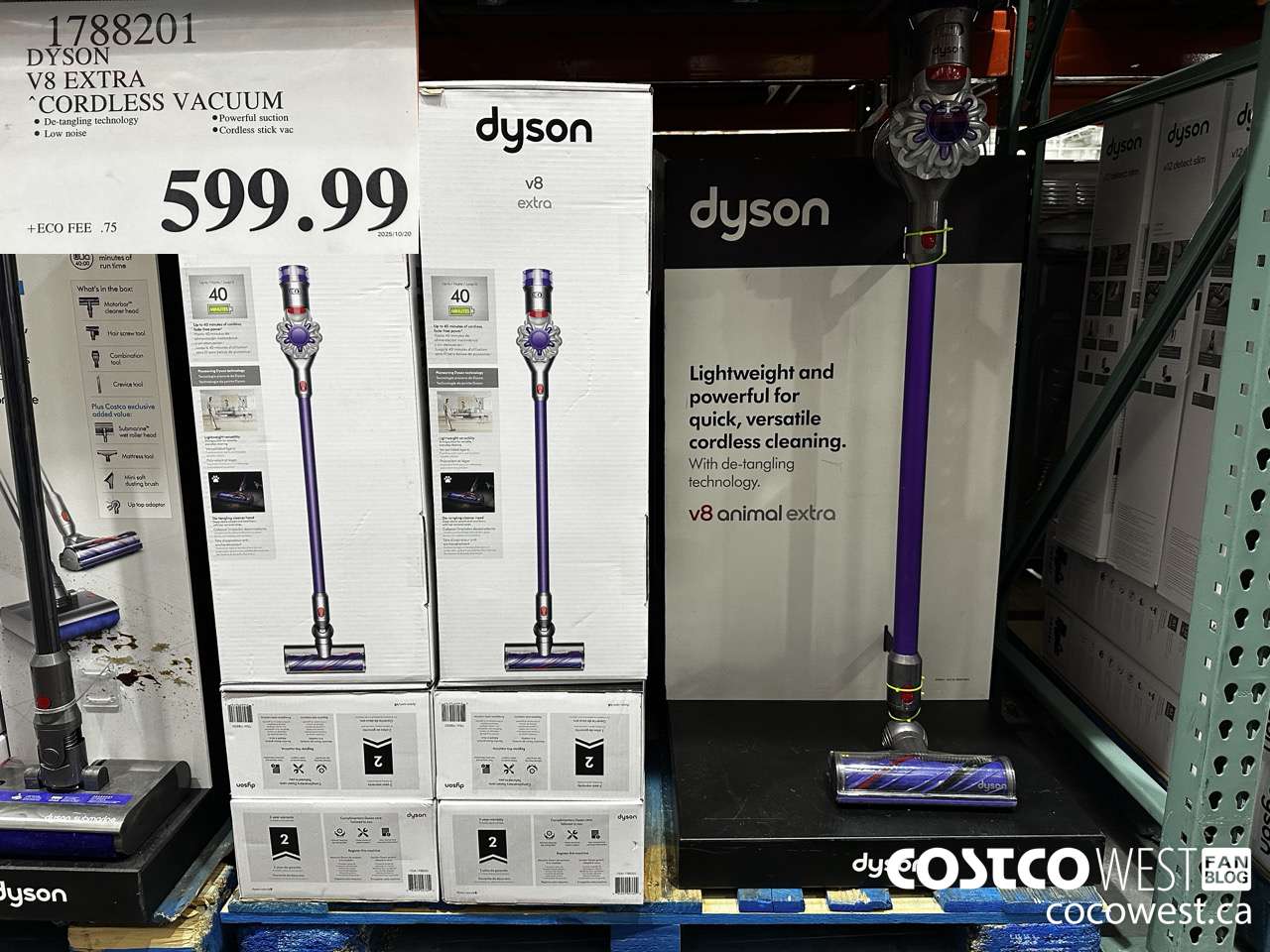 1788201 DYSON V8 EXTRA CORDLESS VACUUM $599.99