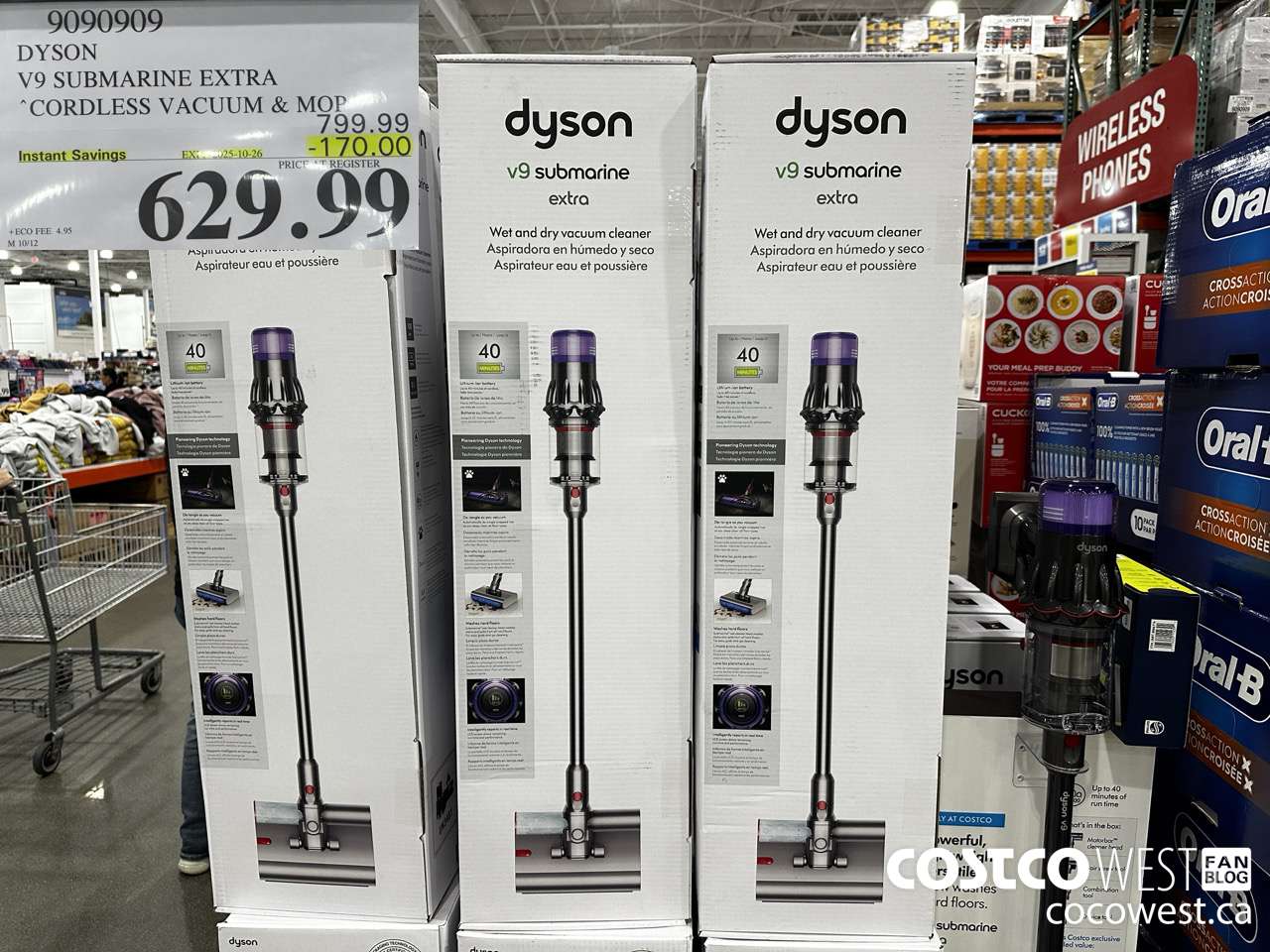 9090909 DYSON V9 SUBMARINE EXTRA CORDLESS VACUUM & MOP ($170.00 INSTANT SAVINGS EXPIRES ON 2025-10-26) $629.99