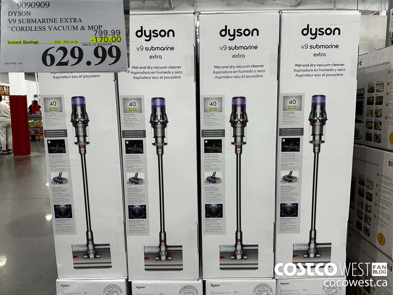 9090909 DYSON V9 SUBMARINE EXTRA CORDLESS VACUUM & MOP ($170.00 INSTANT SAVINGS EXPIRES ON 2025-10-26) $629.99