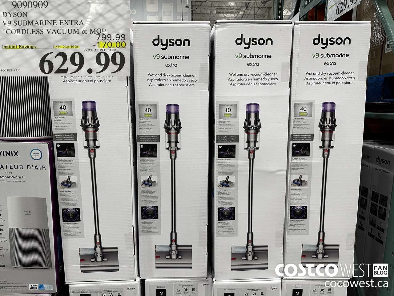 9090909 DYSON V9 SUBMARINE EXTRA CORDLESS VACUUM & MOP ($170.00 INSTANT SAVINGS EXPIRES ON 2025-10-26) $629.99