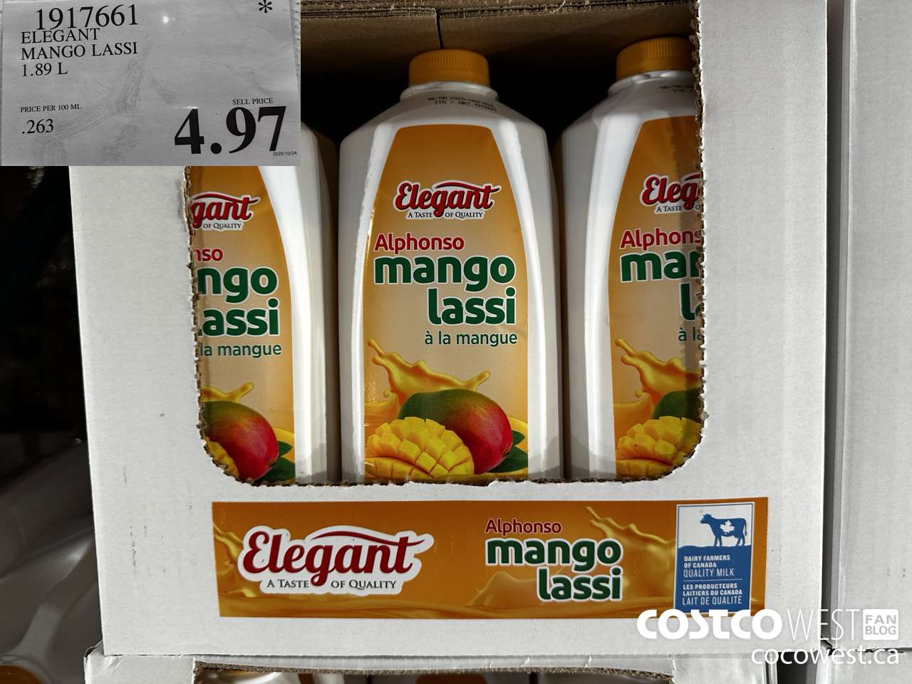 1917661 ELEGANT MANGO LASSI 1.89L $4.97