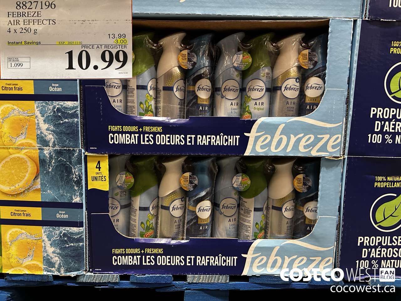 8827196 FEBREZE AIR EFFECTS VARIETY PACK 4 X 250 G ($3.00 INSTANT SAVINGS EXPIRES ON 2025-11-02) $10.99