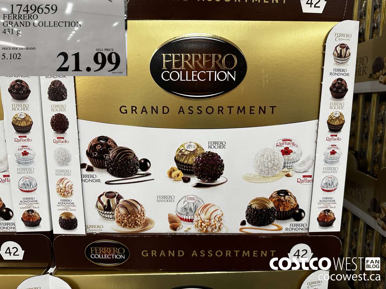 1749659 FERRERO GRAND COLLECTION 431G $21.99